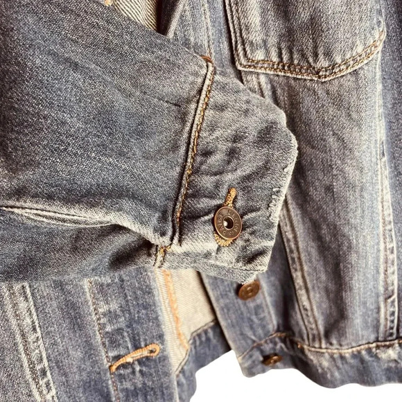 Paige Light Washed Distressed Denim Jean Jacket - Picture 6 of 10